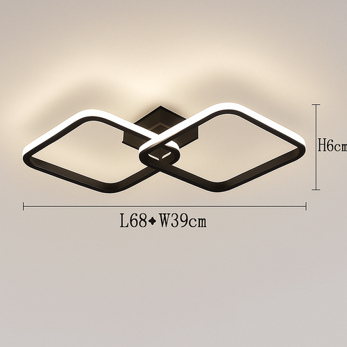 plafonnier nordique à led éclairage annulaire luxe moderne - vue 12 sur 19