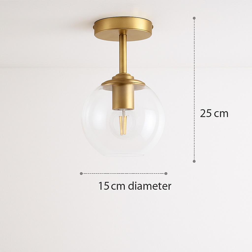 plafonnier nordique minimaliste moderne en verre rond