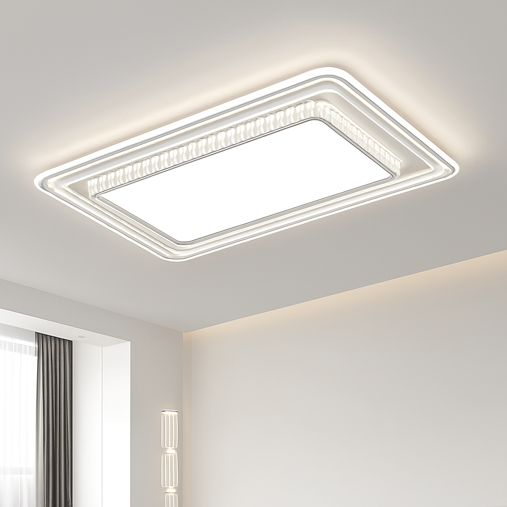 plafonnier nordique post-moderne luxueux en cristal simple - vue 3 sur 14