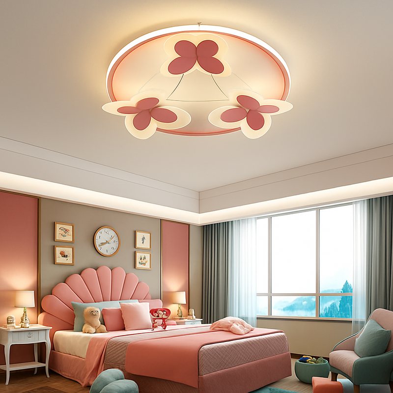 plafonnier papillon décoratif pour enfants lampes créatives d'intérieur