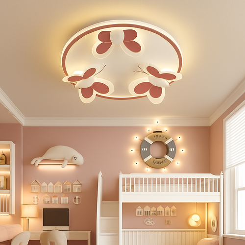 plafonnier papillon décoratif pour enfants lampes créatives d'intérieur - vue 5 sur 7