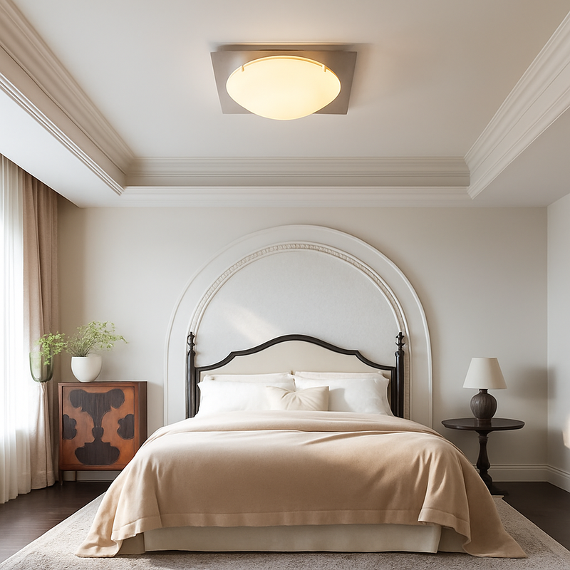 plafonnier rétro créatif en verre style bauhaus antique