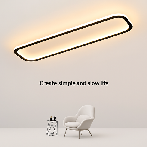 plafonnier rectangulaire moderne à leds lumière créative