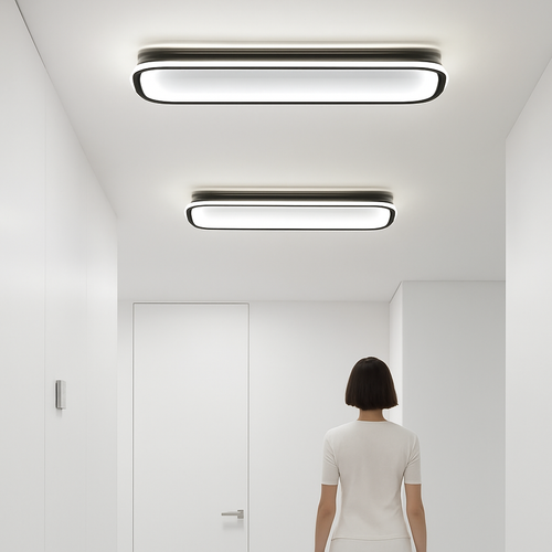 plafonnier rectangulaire moderne à leds lumière créative - vue 5 sur 10
