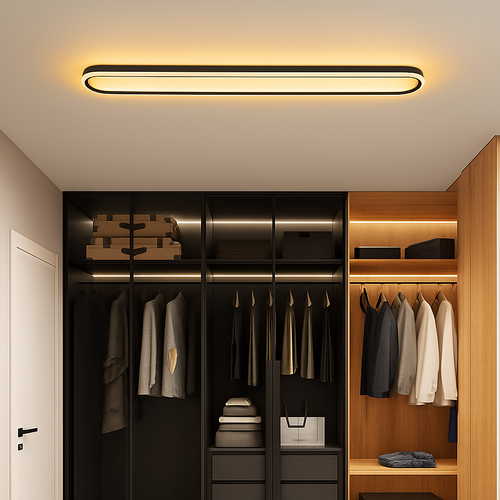 plafonnier rectangulaire moderne à leds lumière créative - vue 6 sur 10