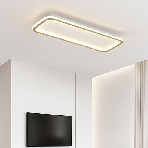 plafonnier rectangulaire moderne à leds lumière créative - vue 7 sur 10