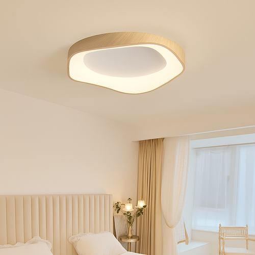 Plafonnier rond en bois au design moderne - vue 2 sur 14