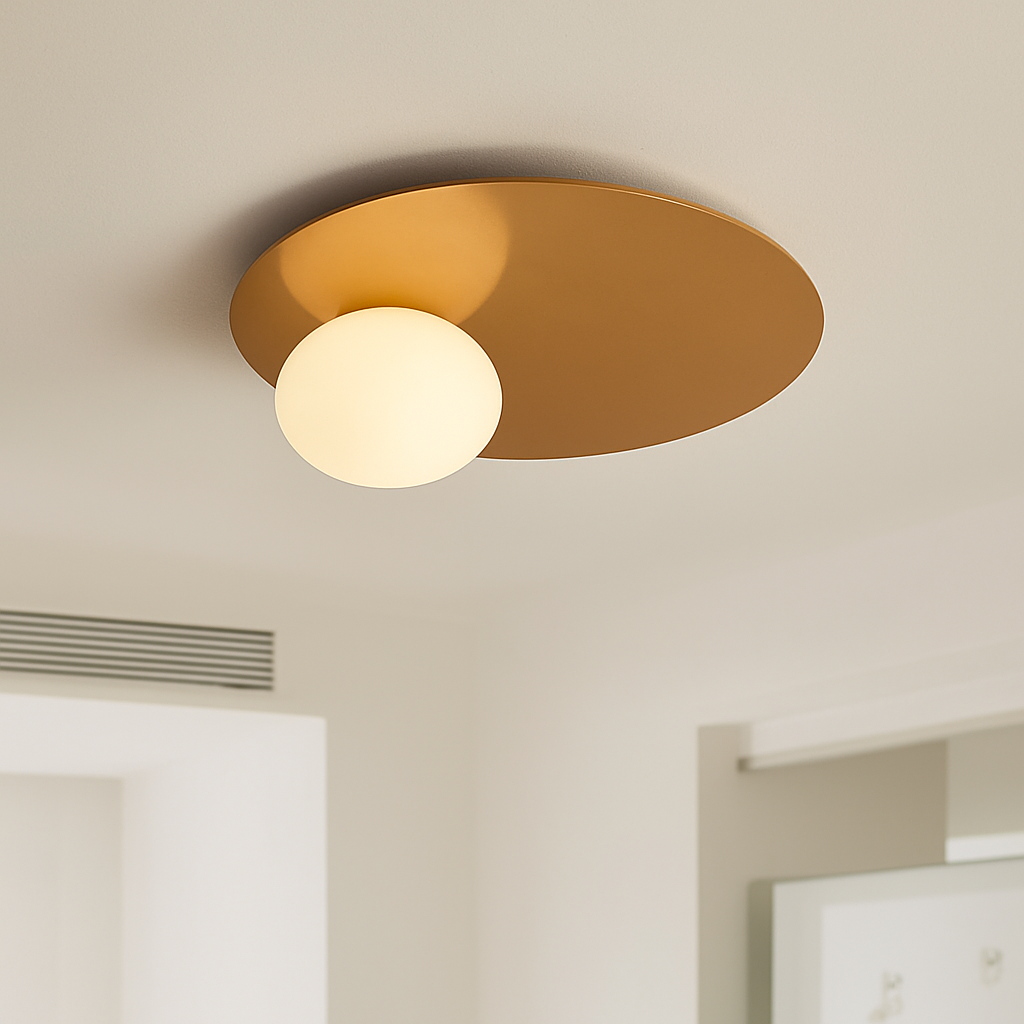 plafonnier rond en métal moderne pour - vue 4 sur 10