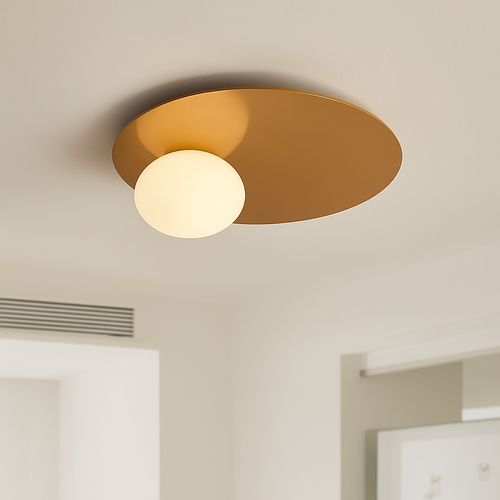 plafonnier rond en métal moderne pour - vue 4 sur 10