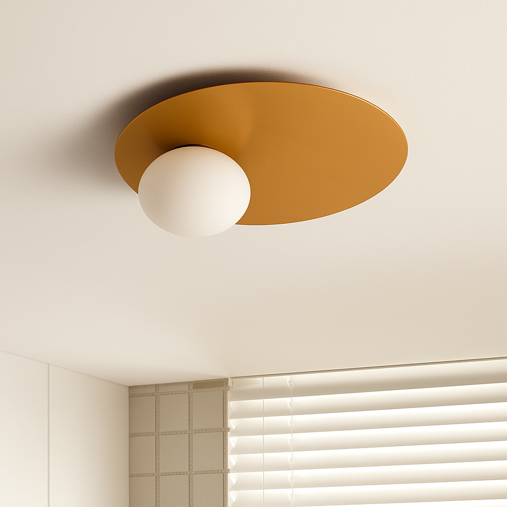 plafonnier rond en métal moderne pour - vue 5 sur 10