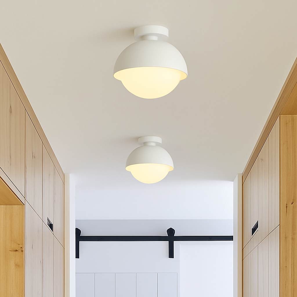 plafonnier semi-encastré led design moderne luminaire décoratif d'intérieur - vue 4 sur 8