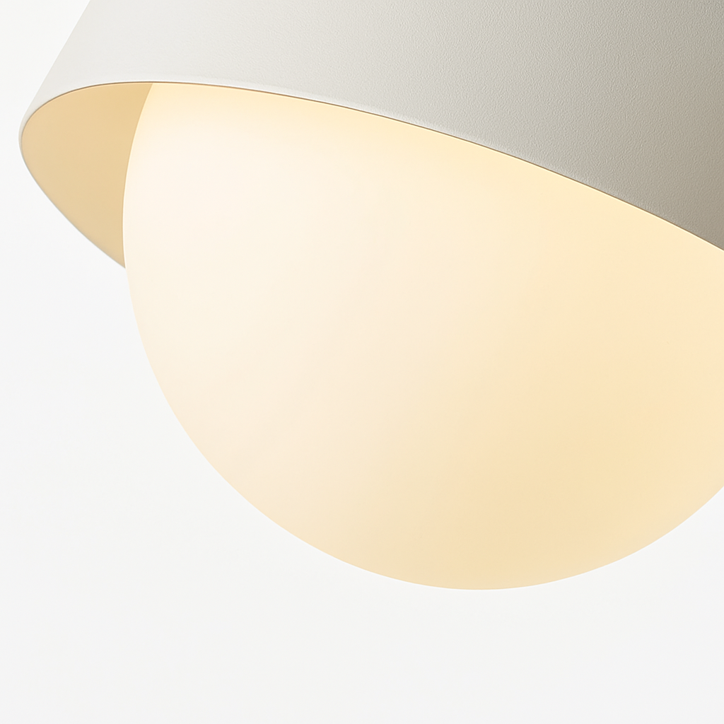 plafonnier semi-encastré led design moderne luminaire décoratif d'intérieur - vue 7 sur 8