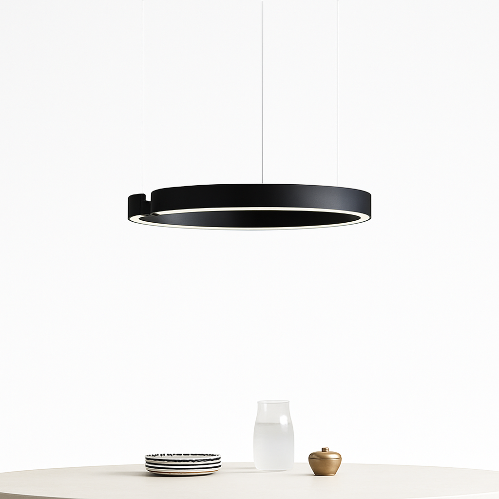 Plafonnier suspension lumière lustres pour salle à manger LED chambre salon nordique décor à la maison moderne lampes à anneau rond - vue 3 sur 29