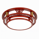 plafonnier vintage chinois en bois avec luminaire acrylique