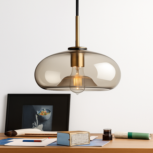 plafonnier vintage en verre pour décoration intérieure nordique