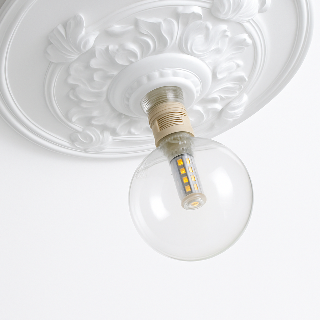 plafonnier vintage français simple moderne avec éclairage sculpté - vue 3 sur 8