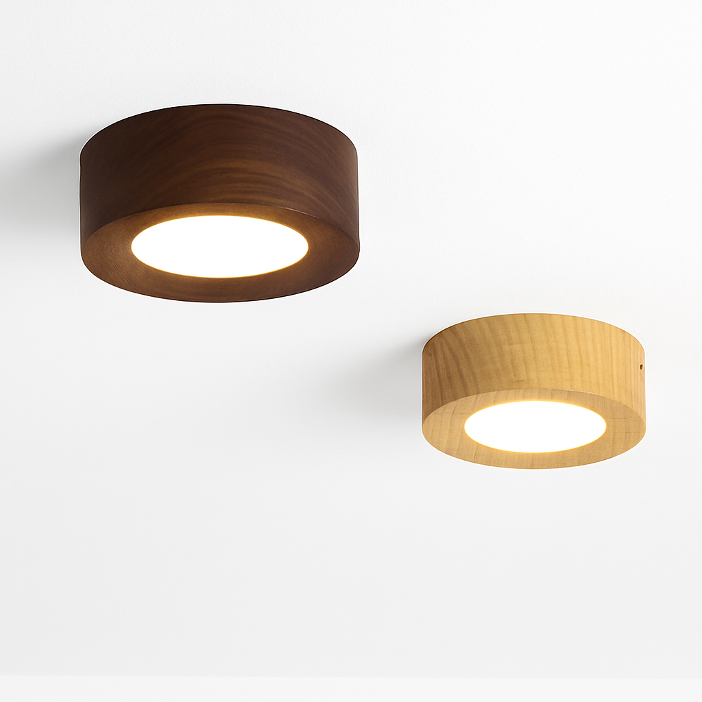 plafonniers en noyer et frêne avec led pour éclairage intérieur