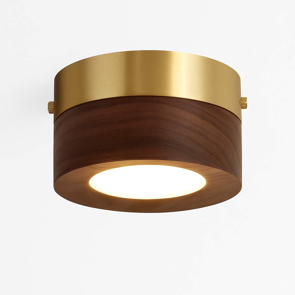 plafonniers en noyer et frêne avec led pour éclairage intérieur - vue 5 sur 10
