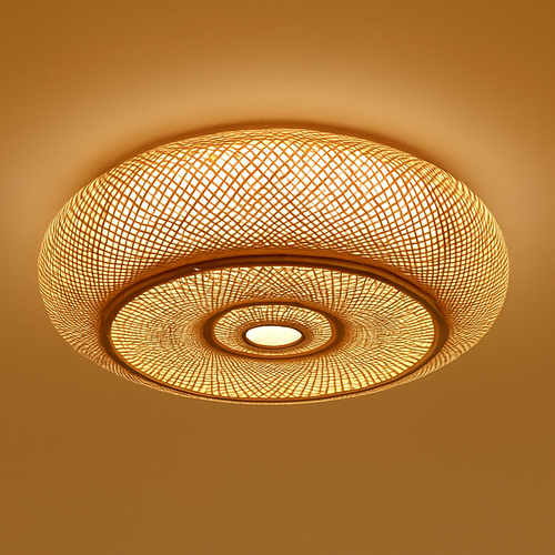 plafonniers en rotin suspension lampe décorative art lustre abat-jour