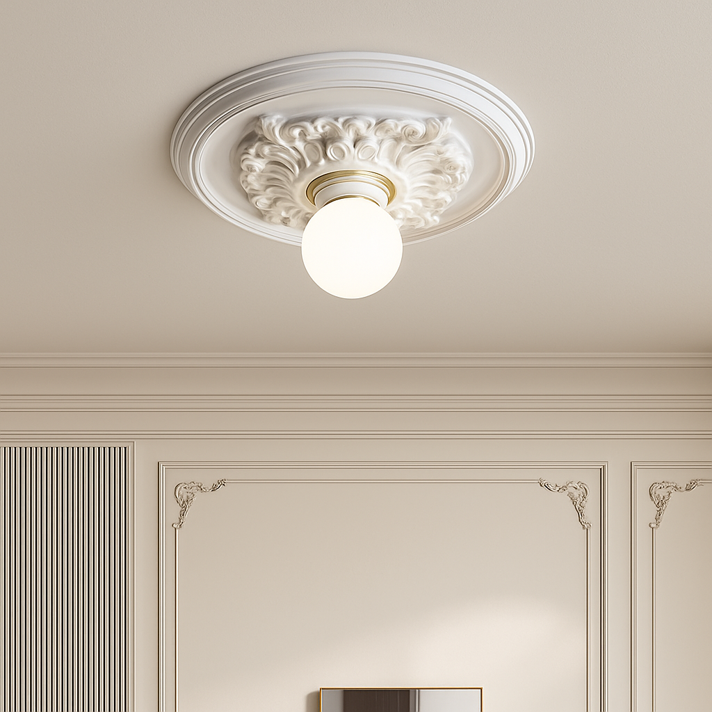 plafonniers led modernes style nordique rétro français sculptés - vue 6 sur 10