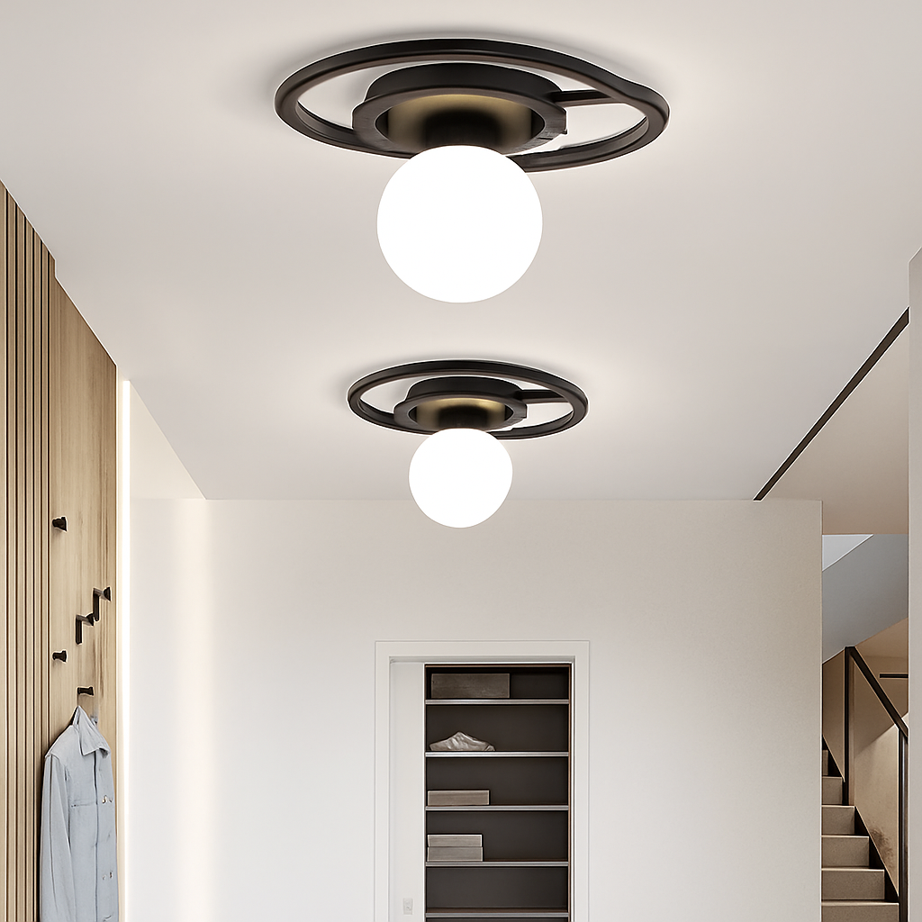 plafonniers led nordiques éclairage intérieur lustre allée - vue 4 sur 9