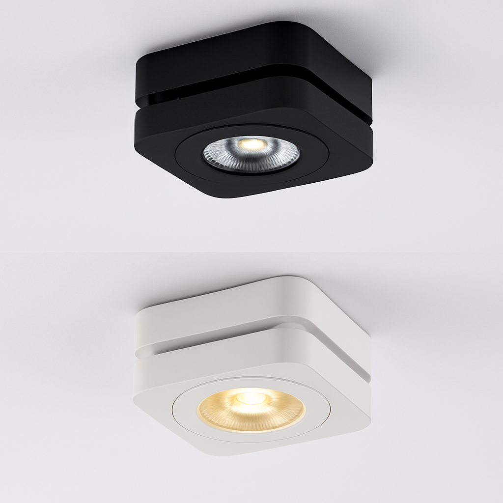 Plafonniers LED Spot 360 degrés Rotation Downlights AC85-265V 7W 10W 12W 15W pliant COB LED Downlights monté en Surface - vue 3 sur 7