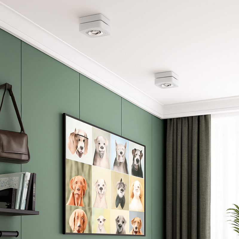 Plafonniers LED Spot 360 degrés Rotation Downlights AC85-265V 7W 10W 12W 15W pliant COB LED Downlights monté en Surface