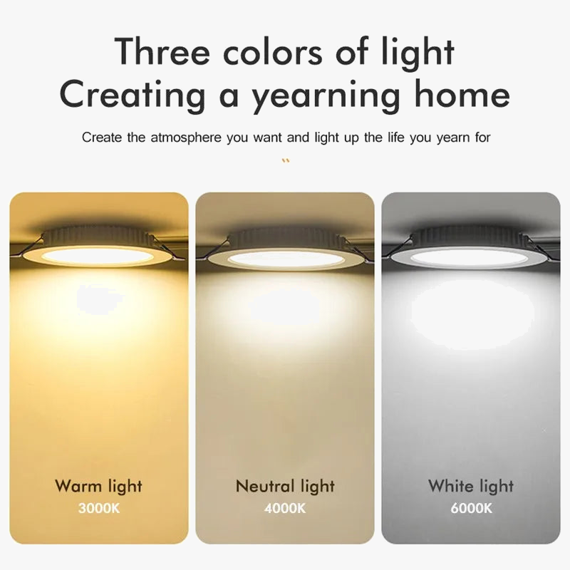 Zemty Lot De 6 Plafonniers Encastrés à DEL De 30 Cm, 28 W, 3200 Lm, 3