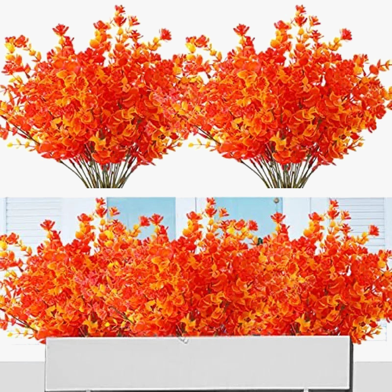 1 pièce C - Feuilles de plantes artificielles dorées brillantes, Décoration de maison, Bouquet