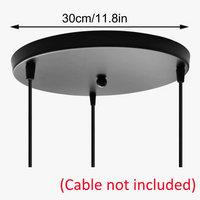 plaque de plafond ronde à 3 trous pour luminaires diy