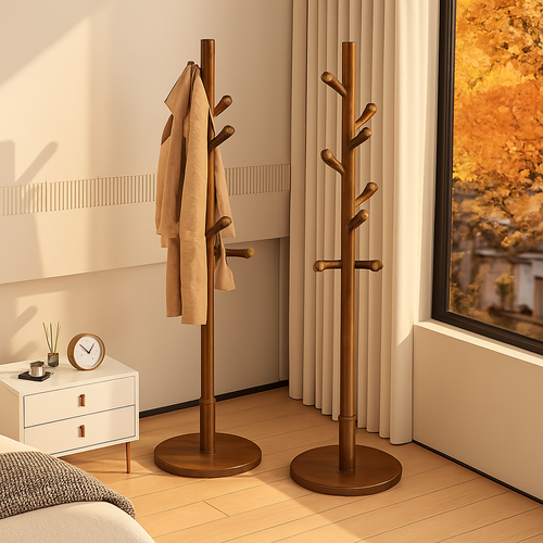 porte-manteau moderne en bois massif style minimaliste