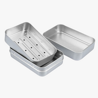 porte-savon en aluminium avec joint anti-fuite pratique pour voyageurs