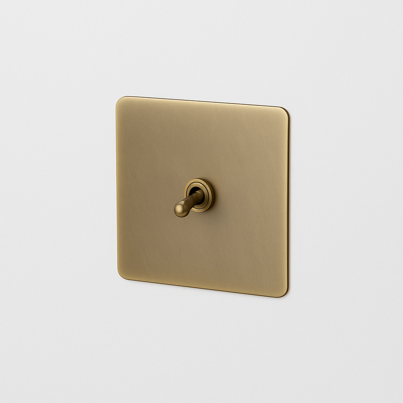 Prise électrique et double USB en acier bronze vieilli bords arrondis