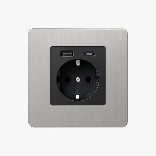 prise-lectrique-et-double-usb-et-usb-type-c-europe-en-acier-gris-clair-bross-bords-arrondis-0.png