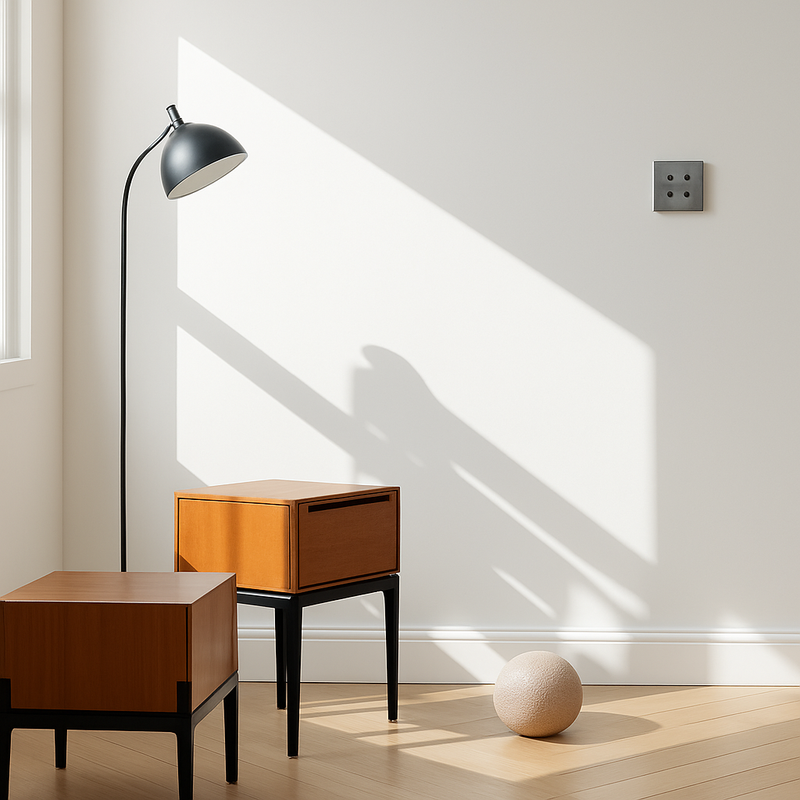 Prise électrique (Europe) en acier gris foncé brossé