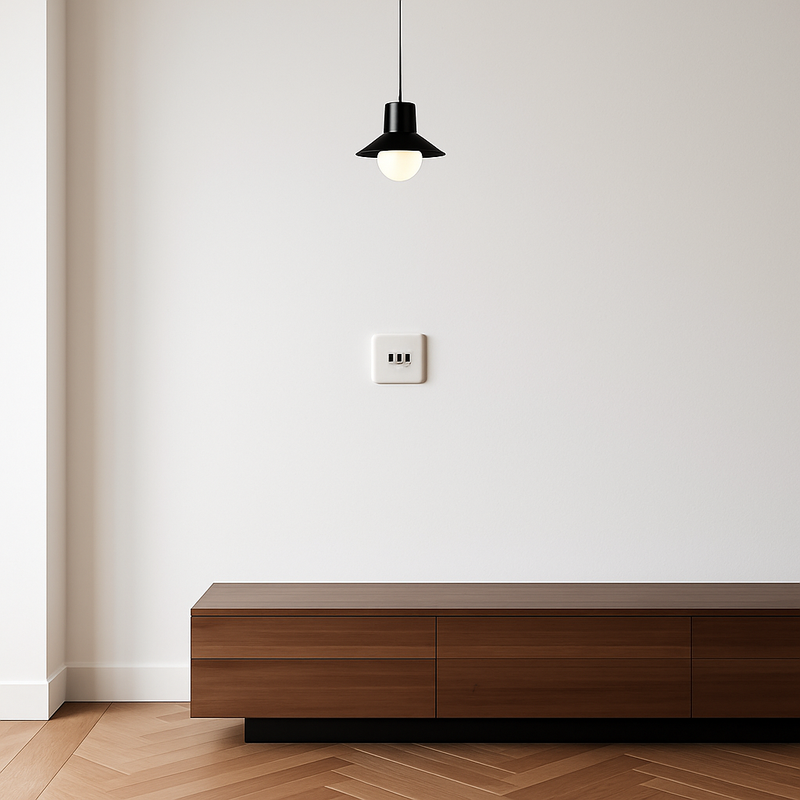 Prise RJ45 en acier blanc mat et bords arrondis