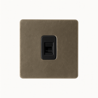 Prise RJ45 en acier bronze vieilli bords arrondis