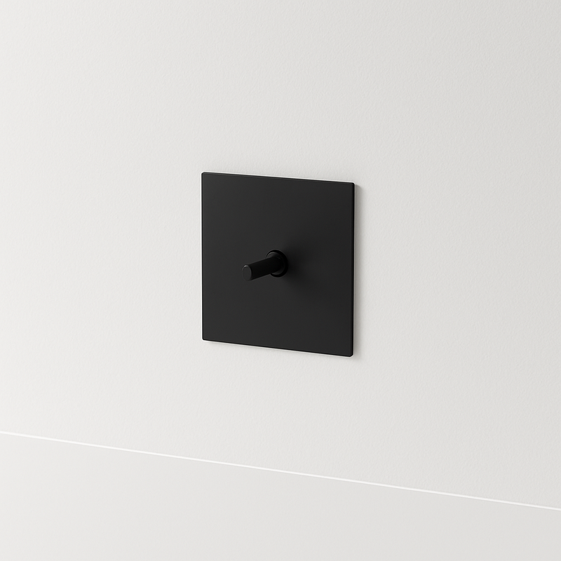 Prise RJ45 en acier noir mat