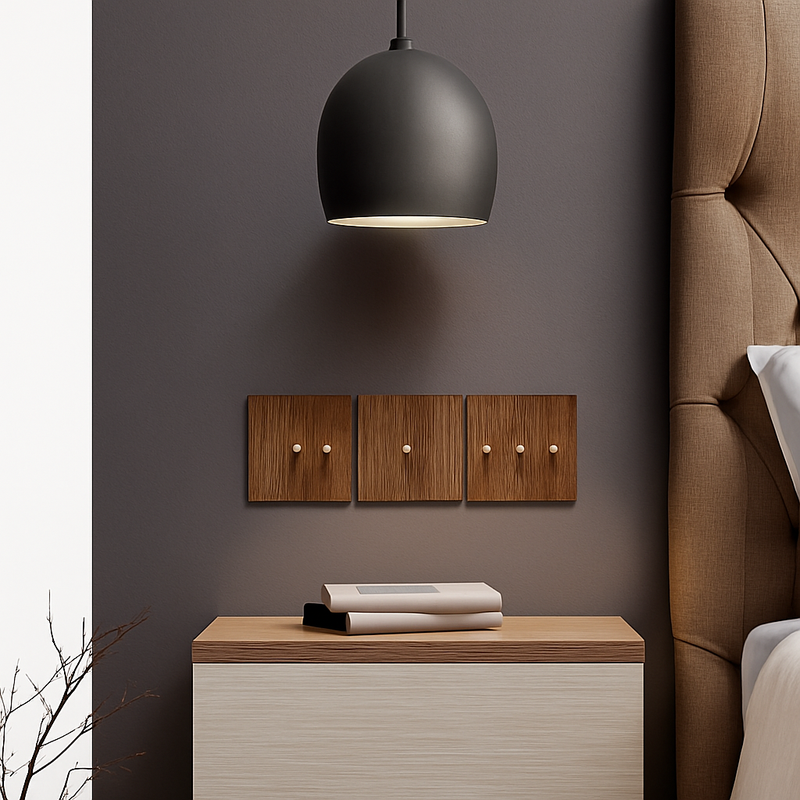 Prise RJ45 en bois et vis dorées