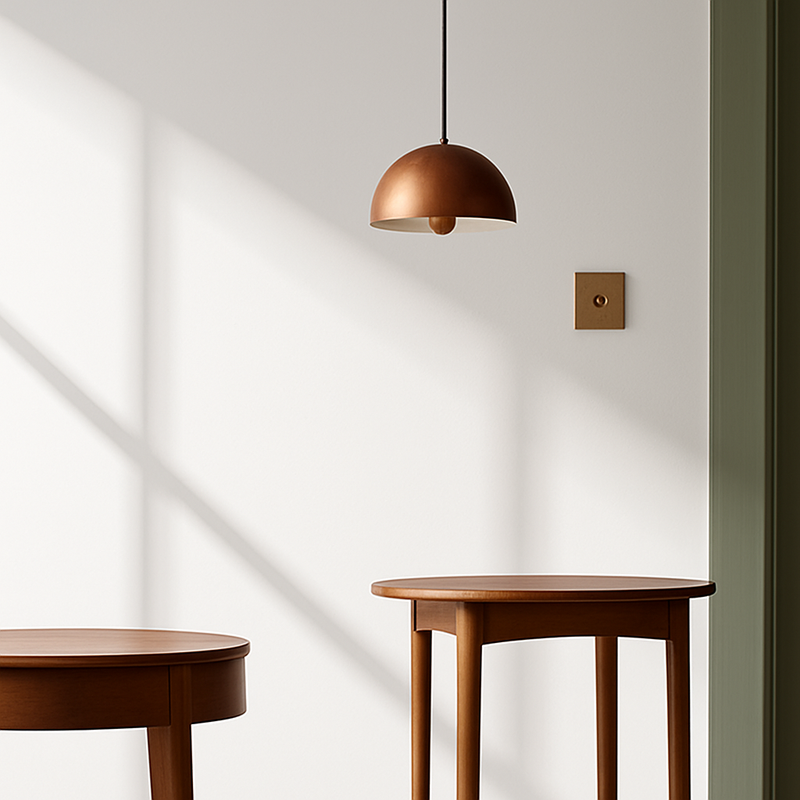 Prise TV en acier gris vieilli bords arrondis