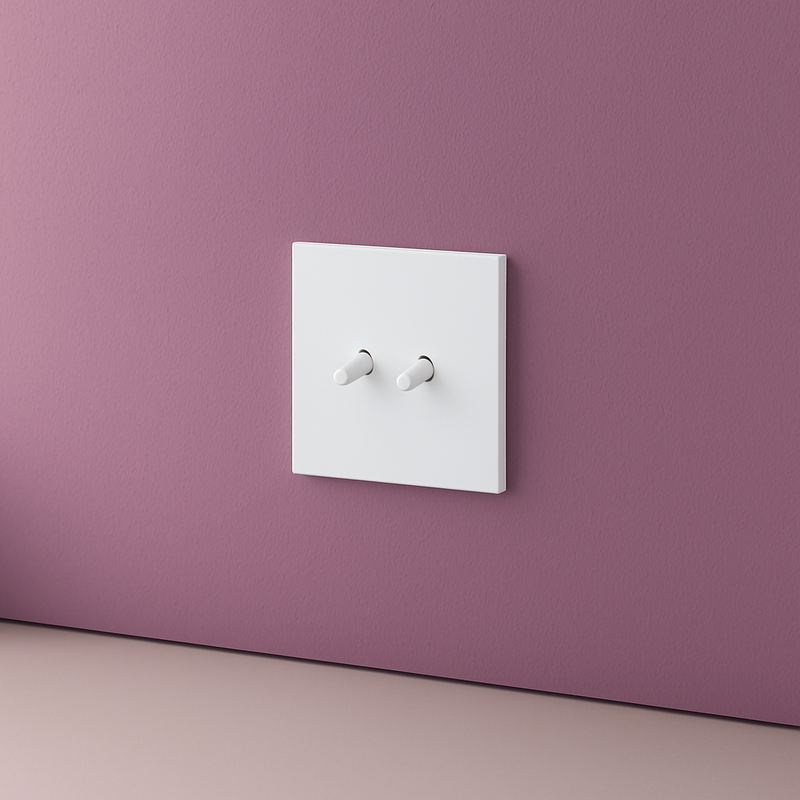 Prise TV et RJ45 en acier blanc mat