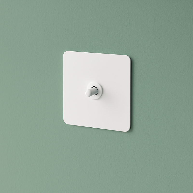 Prise TV et RJ45 en acier blanc mat bords arrondis