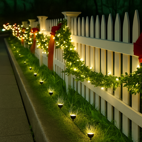 projecteur solaire 10 en 1 pour jardin et extérieur éclairage décoratif - vue 4 sur 7