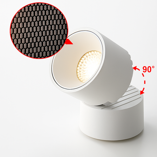 projecteurs led pliables angle réglable anti-éblouissement spots muraux - vue 3 sur 8
