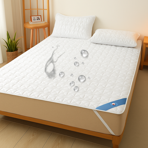 protège-matelas imperméable et silencieux avec sangles élastiques