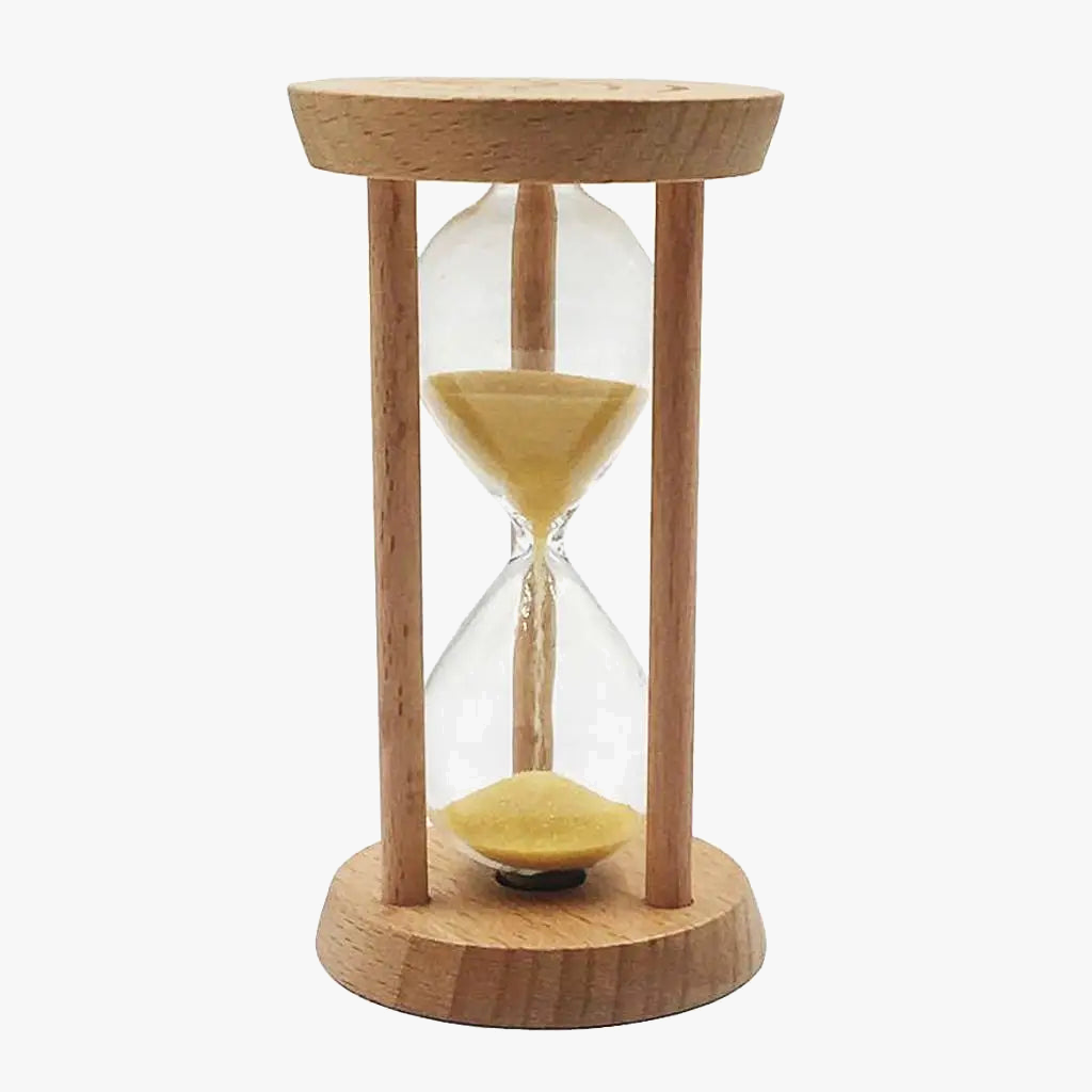 sablier en bois de 10 minutes pour décoration et cadeau