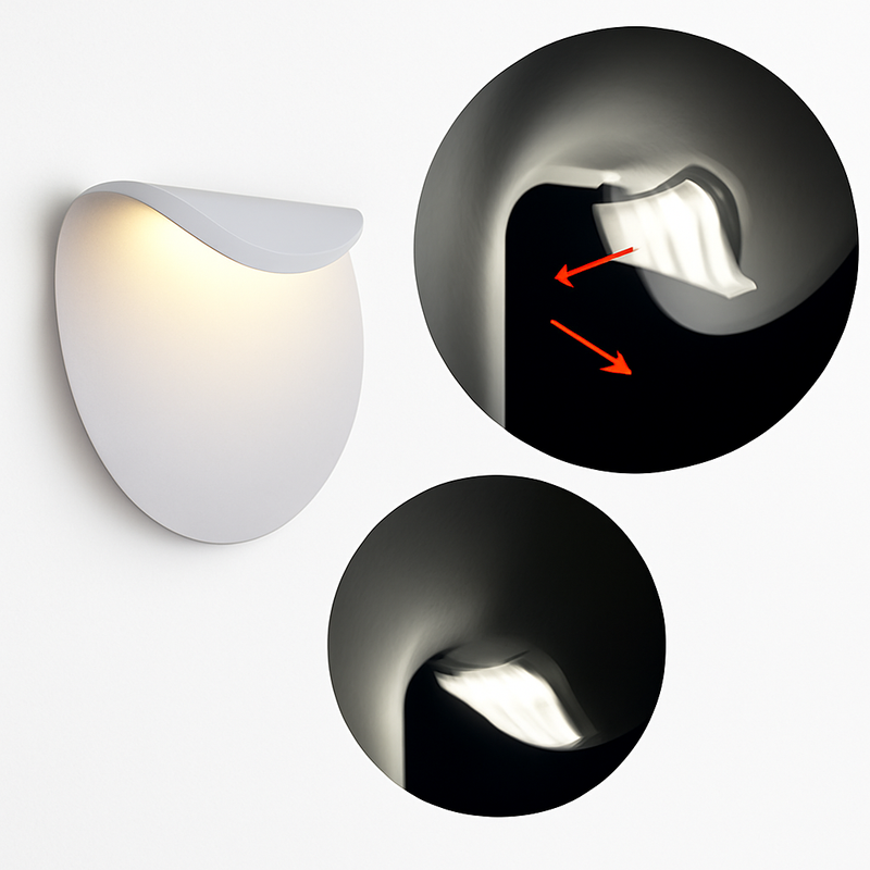 SANDIY Applique Blanche Lumière Créative Moderne Simple Mode Personnalité Minimaliste Chambre Chevet Couloir Salon Applique