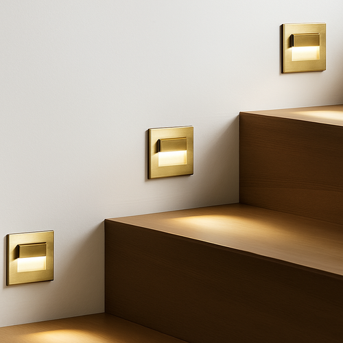 SANDIY Applique murale encastrée avec capteur de mouvement pour escaliers