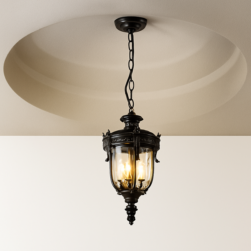 SANDIY Rétro Lustre Vintage Extérieur Plafond Suspension Europe Suspension pour Jardin Porche Balcon Cour Éclairage Public - vue 4 sur 12