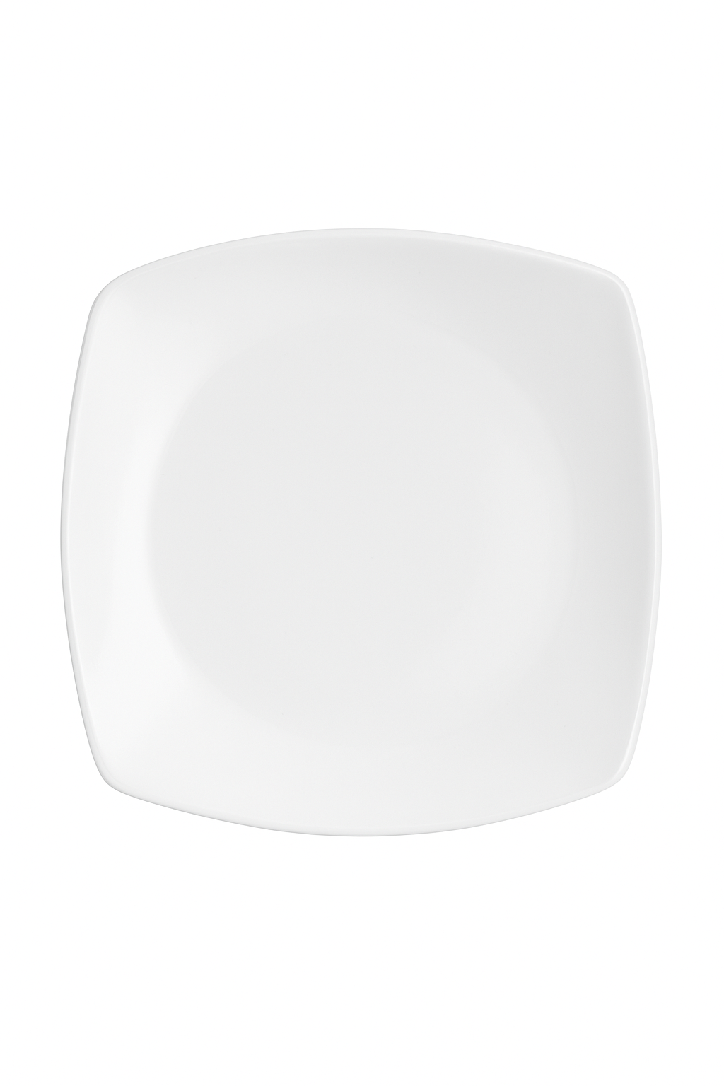 Service 6 assiettes carrées porcelaine moderne 23x23 cm